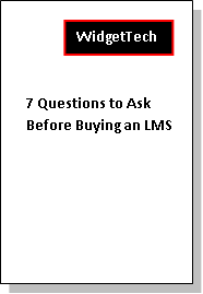 White paper title using numbers: 7 Questions to Ask Before Buying an LMS